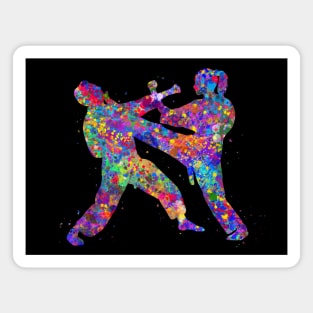 Taekwondo  watercolor art Magnet